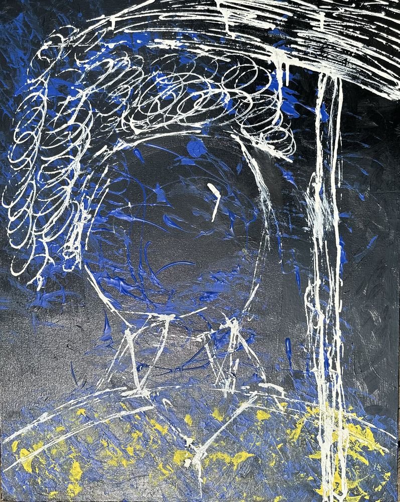Black and White Woman I, painting by Brent C. Peterson