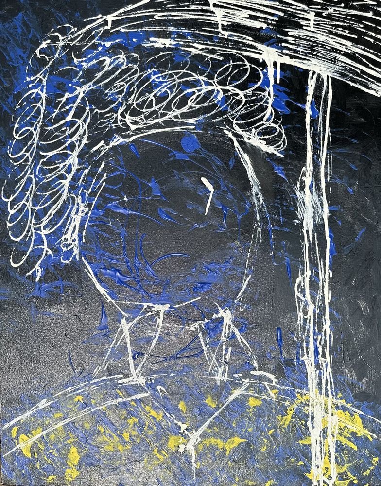 Black & White Woman II, painting by Brent C. Peterson